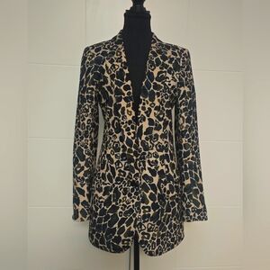 Smythe Long Notched Blazer - camo / floral print